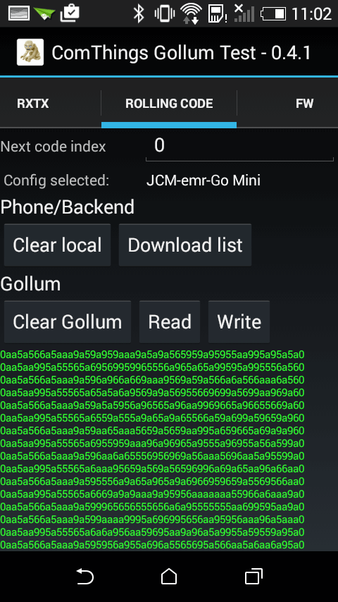 Gollum Rolling code