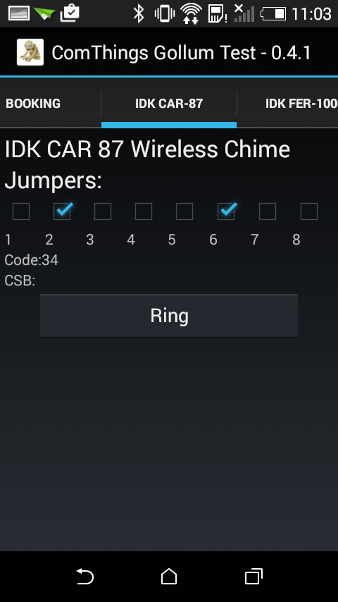 Gollum IDK CAR-87 wireless chime control